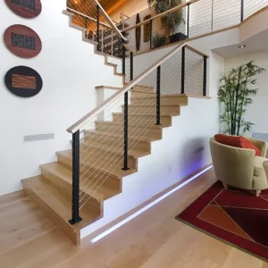 HIMOWAY METAL Factory Price Stainless Steel Cable Railing Stair Railing Design Balustrades