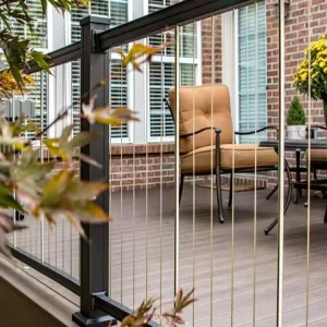 HIMOWAY METAL Hot Sell Vertical Side Mount Wire Cable Railing System Stainless Steel Outdoor Decking Rope Wire Railing