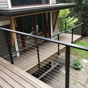 HIMOWAY METAL Stainless Balcony Railing Stainless Steel Stairs Railing Design Wire Cable Railing