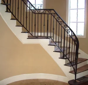 Hand Forged Wrought Iron Railings Custom Antique Stair Balcony Safety Heavy Duty Villa Hotel Mall Metal Hot Dip Galvanized