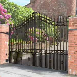 Handmade Forging High End Modern Iron Courtyard Gate Latest Design for Villas 3D Modelling Included