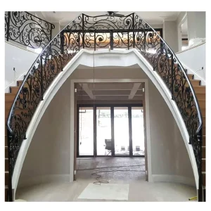 Handrail Railing System Wrought Iron Balcony & Staircase Railing for Villa and Mall