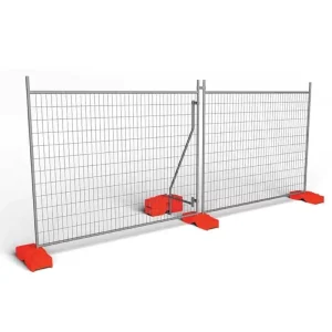 Heat Treated UK Hot Dip Galvanized Temporary Mobile Fence Panels Construction Security Barrier