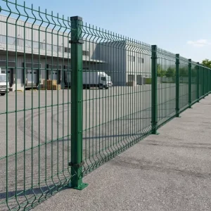 Heavy Duty 3D Curved Welded Wire Mesh Fence for Construction Site Safety and Infrastructure Development Project Perimeter Fence