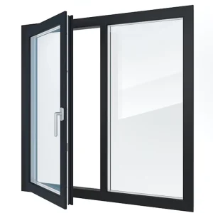 Heavy Duty Aluminum Alloy Sliding Window with German Hardware System for Commercial Building and Office Projects