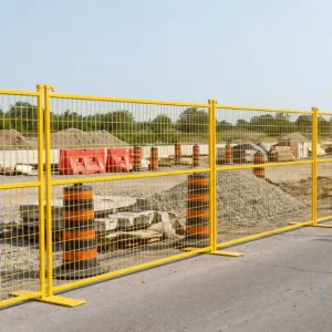 Heavy Duty Canada Temporary Fence Galvanized Portable Construction Fence Panel with Metal Feet