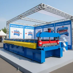 Heavy Duty Cold Steel High Speed Bending Building Trapezoidal Metal Barrel Type Corrugated Roof Forming Machine