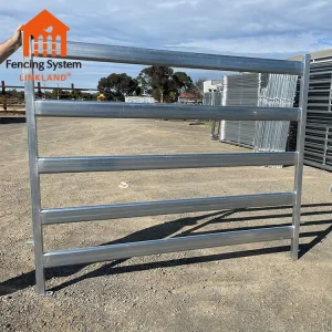 Heavy Duty Customized Height White Galvanized Steel Power Coated ISO9001 Certified Horse Cattle Sheep Gates