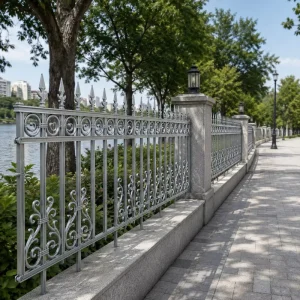 Heavy Duty Decorative Spear Head Metal Fence Panels Garden Security Boundary Walls Residential Estate