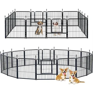 Heavy Duty Eco-friendly Metal Pet Playpen & Dog Exercise Fence with 3D Modeling Service 6 Panels