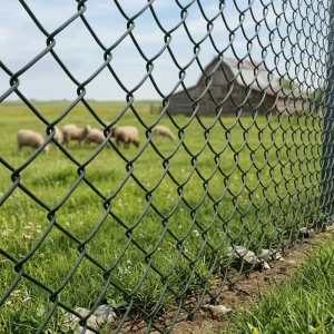 Heavy Duty Galvanized Coated Chain Link Fence Mesh Diamond Pattern Outdoor Sports Areas Projects Fencing