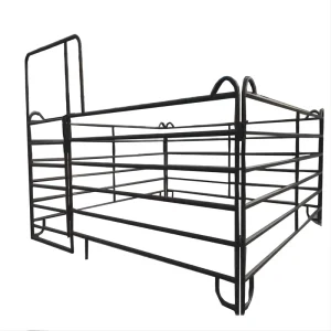 Heavy-Duty Heat-Treated Powder-Coated Temporary Horse Pasture Corral Board, Galvanized Livestock Cattle Fence