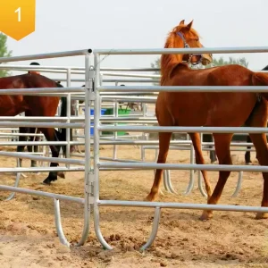 Heavy Duty Livestock Cattle Panels Round Pen Steel Tube Goat Pig Sheep House Feeder Portable Fence Panel