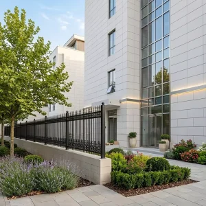 Heavy-Duty Metal Security Fence for Commercial Estates and Office Complexes