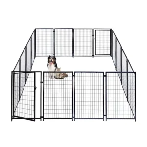 Heavy-Duty Portable Metal Dog Exercise Pen and Pet Fence Panels for Garden Use