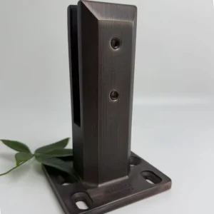 Heavy Duty SS2205 Square Polished Glass Spigot Customized Color Floor Mount Railing Clamp Stainless Steel Balustrade Hardware
