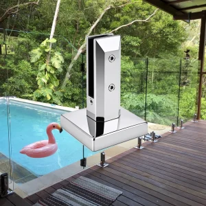 Heavy Duty Stainless Steel Adjustable Glass Spigot for Frameless Tempered Glass Pool Enclosure