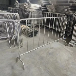 Heavy-Duty Stainless Steel Temporary Fence with Interlocking Design for Festival, Roadwork, and Event Use