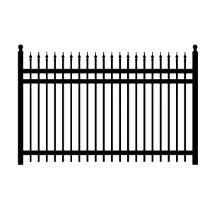 Heavy Duty Steel Fencing Anti-Corrosion Finish Outdoor Metal Picket Fence Garden