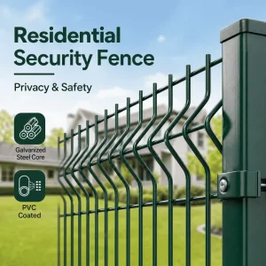 Heavy-Duty Waterproof Factory Supply Garden PVC-Coated Double-Layer Corrugated Metal Fence