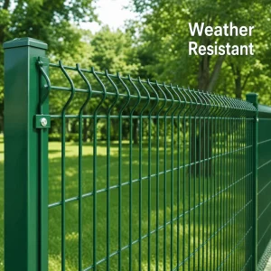 Heavy Duty Welded Wire Outdoor Industrial Rustproof High Visibility Eco-Friendly Garden PVC Coated Double Wave Metal Fence