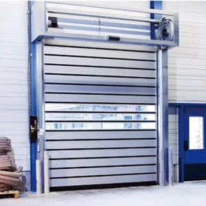 Heavy Galvanized Aluminium Single Layer Slat Industrial Outdoor Windproof Roller Door