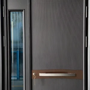 Heavy Metal Door Manufactured with Aluminum Alloy for Exterior Entry Outdoor Hotel Applications Factory Price