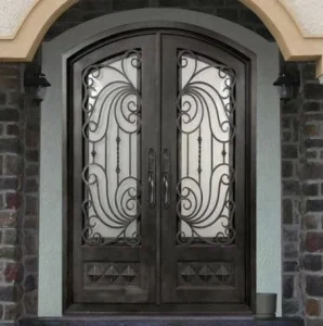 High Classic Quality Wrought Iron Front Door Metal Door