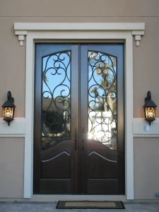 High Demand Fireproof Metal Entrance Door Durable Sturdy Cast Aluminum & Eco ForSteel High Rise Residential Apartments Villas