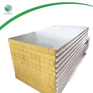 High Density Fireproof Wall Materials Insulated Panels Exterior Wall Panels Rock Wool Sandwich Panel