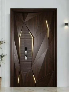 High End Customized Color Aluminum Anti Theft Entry Door Minimalist Fashion Style Luxury Villa Commercial Apartment Security