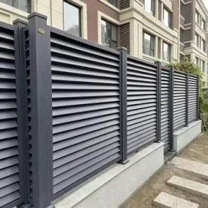 High End Decorative Aluminium Fencing System Wind Permeable Privacy Metal Screen Outdoor Residential Garden Wall Fence Panels
