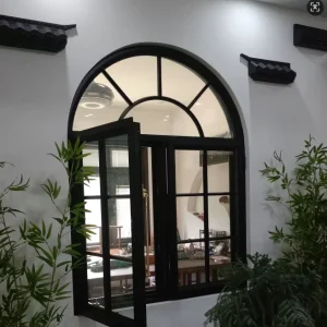 High End Seamless Aluminium Alloy French Windows Energy Efficient for Exterior Bedroom or Farmhouse Use