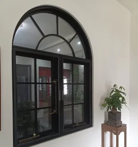 High End Seamless Stainless Steel French Windows Energy Efficient Outdoor Exterior for Living Room Indoor Bathroom Apartment