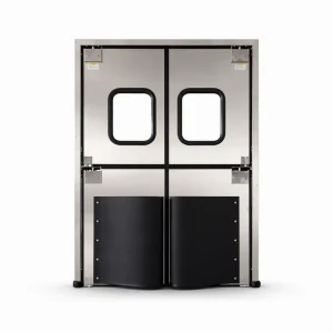 High Impact Resistance 40mm Thick Stainless Steel Traffic Door for Cold Storage Warehouse