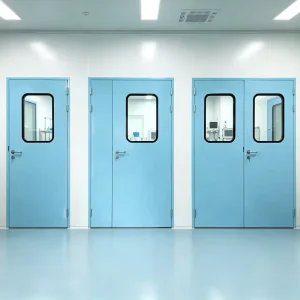 High Performance CE Certified Manual Hermetic Door Fireproof Soundproof Stainless Steel Medical Cleanroom Door for Hospital Lab