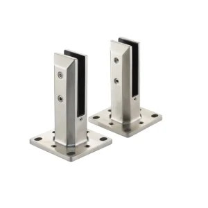 High Performance Modern Duplex 2205 Stainless Steel Rust Resistant Side Mount Glass Standoff Adapter Frameless Glass Railing