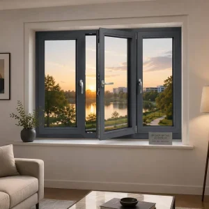 High Performance Thermal Break Double Glazed Soundproof Energy Saving Impact Resistant Modern Aluminum Casement Window