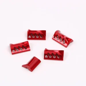 High Precision CNC Machining Fishing Gear Accessories Red Anodized Aluminum Fishing Reel Thumb Bar OEM