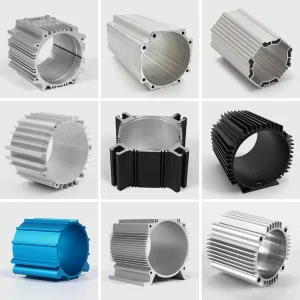 High Precision Customized Aluminum Extruded Profile Cutting Air Conditioning Ventilation Motor Water cooled Motor Housing