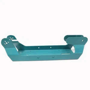 High Precision Turning Aluminum Sandblast Sheet Metal Blue Brush Anodized Punching CNC Machining Parts