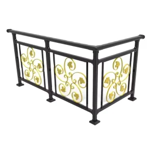 High Quality Aluminum Metal Railing Building Vertical Balustrade Balcony Railing Mediterranean Design ISO9001 Certified