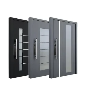 High Quality Aluminum Security Door with Fire Prevention for Villa Apartment Hotel Custom Modern Exterior Door