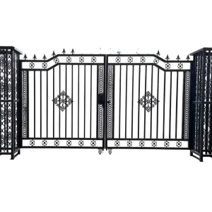 High Quality Custom Galvanized Steel Fencing for Garden Enclosures Corrosion-Resistant Long-Lasting Powder Coated Trellis Gates