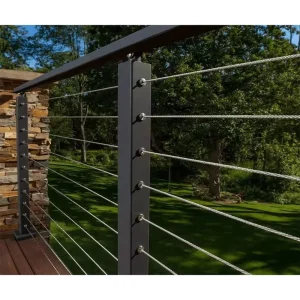 High-Quality Durable Aluminum Cable Railing and Privacy Cable Railing Posts for Garden Pool and Residential Use