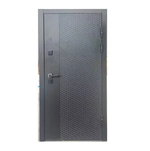 High Quality Exterior Steel Son Mother Door Galvanized Steel Door Multi Lock System Russia Design Heat Solution Wood Finish
