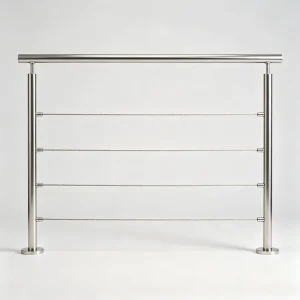 High Quality Flat Pallet Top Mounted Balustrade Post Cable Railing