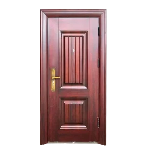 High Quality Luxury With Long Handle Wooden Entrance Door New Design Wooden Main Door With Smart Lock