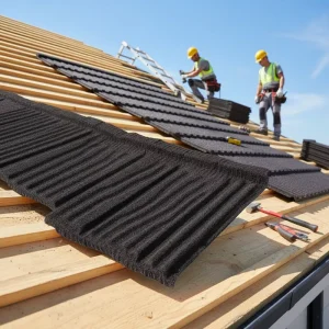 High Quality Modern Stone Coated Metal Roof Tile Durable and Long Service Life for Hotels & Workshops