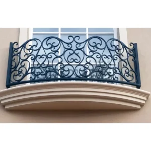 High Quality Modern Wrought Iron Balcony Railing Durable Construction with Artistic Design for Villas